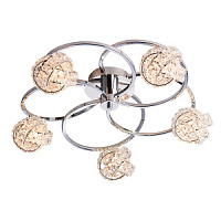 76595 plafons Talia hroms/kristāls 5 x 28W G9 Endon
