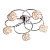 76595 plafons Talia hroms/kristāls 5 x 28W G9 Endon