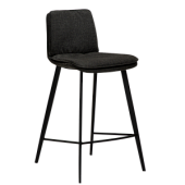 300650140 bāra krēsls Fierce melns audums/melnas kājas H:93cm Dan-Form