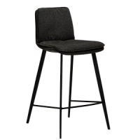 300650140 bāra krēsls Fierce melns audums/melnas kājas H:93cm Dan-Form
