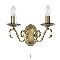 2030-2AN sienas lampa Bernice vec.misiņš 2 x 60W E14 Endon