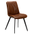 100650100 krēsls Fierce brūna eko āda/melnas kājas Dan-Form
