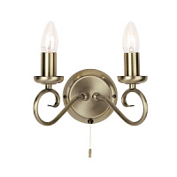 180-2AN sienas lampa Trafford vec.misiņš 2 x 60W E14 Endon