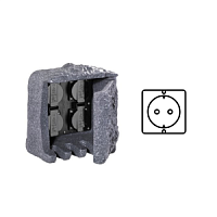 9962-11 dārza rozete poliresyn IP44 H200mm W190mm 220vTRIO