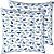 SKJ 861400 krēsla paliknis Little Paper Boats zilts/balts IHR