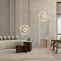 MOD233WL-L11BS3K  sienas lampa Fiore balta/zelta 7W 510lm 3000K D300mm CRI90 Maytoni