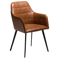 100801520 krēsls Embrace brūna eko āda/melnas kājas Dan-Form