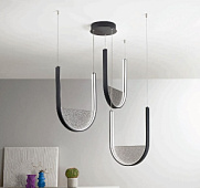 SO.LOTUS/3 -NERO Griestu gaismeklis Lotus zelta 70W 4200lm 3000K DIMM Ondaluce