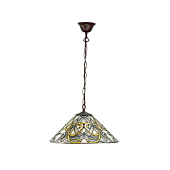 64054 griestu lampa Dauphine Tiffany stikls 1x60W E27 Interiors 1900