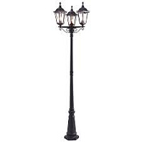 76552 āra stabs Burford melns/stikls 3 x 60W E27 Endon