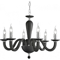 LP.RAVEL/6-NERO Lustra melna 6x40W E14 Ondaluce