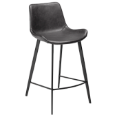 200490705 bāra krēsls Hype pelēka eko āda/melnas kājas H:91cm Dan-Form