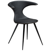 100222350 krēsls Flair melna āda/melnas kājas Dan-Form