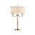 63648 galda lampa Stanford vec.misiņš/bēšs kupols 2x40W E14 Interiors 1900