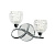 BOYER-2WBCH-L sienas lampa Boyer hroms/stikls 2 x 33W G9 Endon