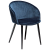 100800610 krēsls Dual zīls velvet/melnas kājas DAN FORM