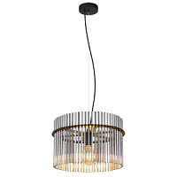 15698H Lustra melna/kristālstikls 60W E27 D40cm Globo