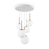 MOD321PL-05G griestu lampa Basic Form zelta/balta/baltiem kupoliem 5x40W E14 Maytoni