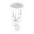 MOD321PL-05G griestu lampa Basic Form zelta/balta/baltiem kupoliem 5x40W E14 Maytoni