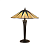 64045 galda lampa Dark Star TIffany stikls 2x60W E27 Interiors 1900