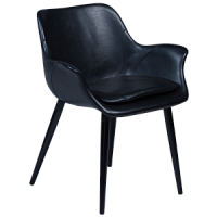100690890 krēsls Combino melna eko āda/ melnas kājas Dan-Form