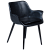 100690890 krēsls Combino melna eko āda/ melnas kājas Dan-Form