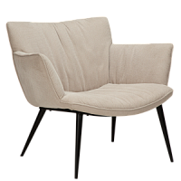 700675140 atpūtas krēsls Join bēšs audums/melnas kājas Dan-Form