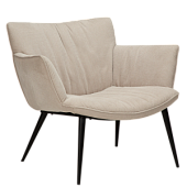 700675140 atpūtas krēsls Join bēšs audums/melnas kājas Dan-Form