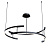 MOD054PL-L52B3K griestu lampa Line melna LED 2000lm 3000K Maytoni