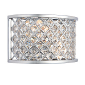 HUDSON-2WBCH sienas lampa Hudson hroms/kristāls 2 x 60W E14 Endon