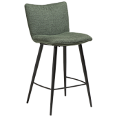 300675150 bāra krēsls Join zaļš audums/melnas kājas H:93cm Dan-Form