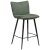 300675150 bāra krēsls Join zaļš audums/melnas kājas H:93cm Dan-Form
