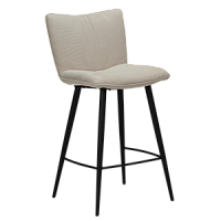 300675140 bāra krēsls Join bēšs audums/melnas kājas H:93cm Dan-Form