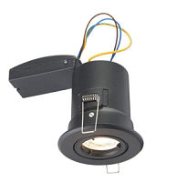 99759 iebūv.gaismeklis ShieldPLUS mat.melns 50W GU10 Saxby
