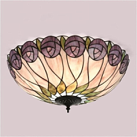 64173 plafons Hutchinson Tiffany stikls 2x60W E27 Interiors 1900