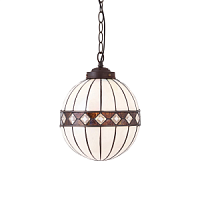 67044 griestu lampa Fargo Tiffany stikls 1x40W E14 Interiors 1900