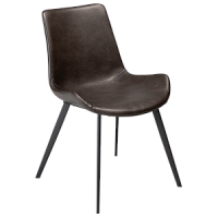 100690652 krēsls Hype pelēka eko āda/melnas kājas Dan-Form