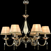 RC024-PL-06-R RU Lustra bronza/bēšs abažūrs 6x40W E14 Maytoni