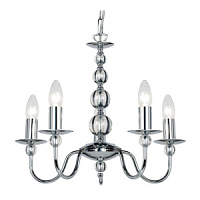 2013-5CH 5 Pсkstone Люстра хром 5x60W E14 D44 LIGHTING BRANDS