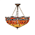 64076 griestu lampa Dragonfly ugunīga Tiffany stikls 3x60W E27 Interiors 1900
