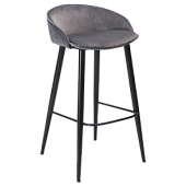200800690 bāra krēsls Dual pelēks velvets/melnas kājas H:91cm Dan-Form