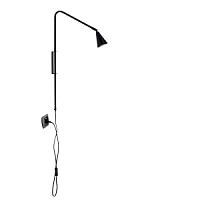 I-ENEA-AP1-NER Sienas gaismeklis melns 1xGU10 69,5x37,7x9cm Fan