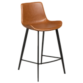200490706 bāra krēsls Hype brūna eko āda/melnas kājas H:91cm Dan-Form