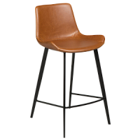 200490706 bāra krēsls Hype brūna eko āda/melnas kājas H:91cm Dan-Form