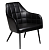 700801580 krēsls Embrace melna eko āda Dan-Form