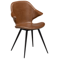 100375305 krēsls Karma brūna eko āda/melnas kājas Dan-Form