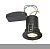 99758 iebūv.gaismeklis ShieldPLUS mat.melns 50W GU10 Saxby