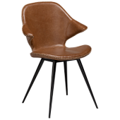 100375305 krēsls Karma brūna eko āda/melnas kājas Dan-Form