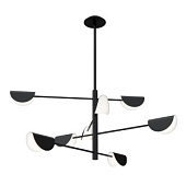MOD126PL-08B griestu lampa Mollis melna 8x28W G9 Maytoni