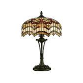 64376 galda lampa Vesta Tiffany stikls 1x60W E27 Interiors 1900